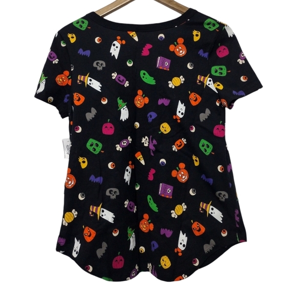 Disney Store Mickey Treats Jack-o'-Lantern All Over Print Halloween Shirt - Picture 3 of 7